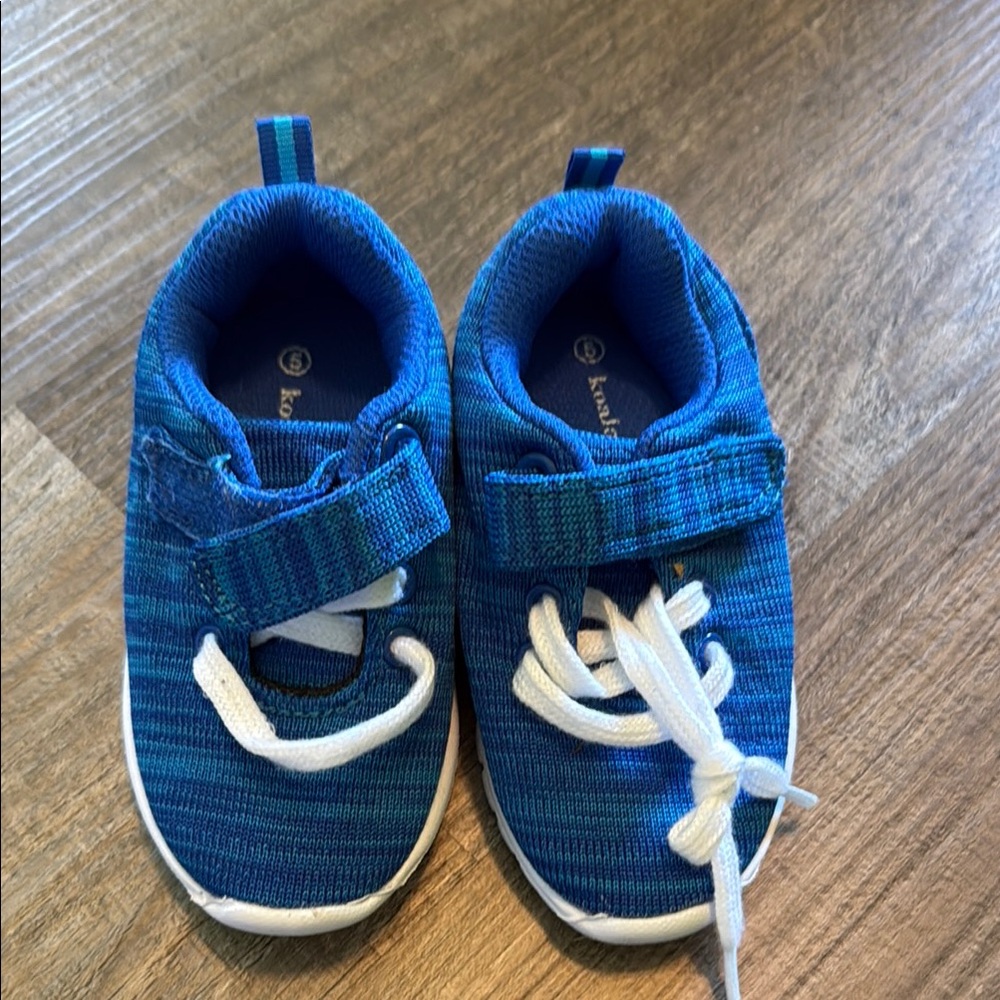 Koala Kids Blue and White Sneakers with Velcro Closure